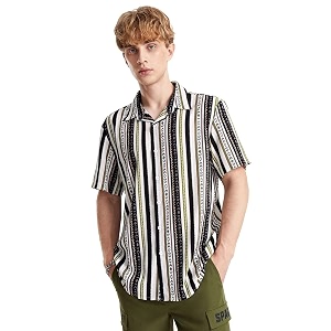 Leriya Fashion Mens Casual - Button Down