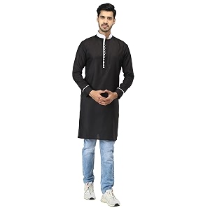 Leriya Fashion Mens Slub Cotton pathan Suit