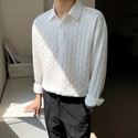 Leriya Fashion Men Self Design Casual White
