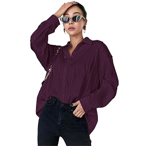 leriya fashion oversized shirt for women  shirt for women stylish western  long shirt for women