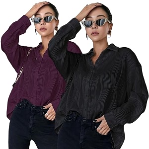 leriya fashion oversized shirt for women  shirt for women stylish western  long shirt for women