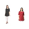 Leriya Fashion Rayon Fabric Printed Round Neck