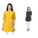 Leriya Fashion Rayon Fabric Printed Round Neck