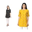 Leriya Fashion Rayon Fabric Printed Round Neck