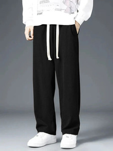Leriya Fashion Regular Fit Men Black Trousers