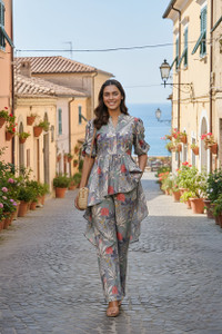Leriya Fashion Tunic Palazzos Co-ords Set