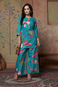leriya fashion tunic palazzos co-ords set