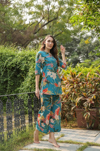 leriya fashion tunic pant co-ords set