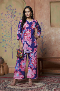 leriya fashion tunic palazzos co-ords set