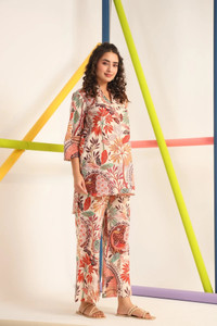 leriya fashion tunic pant co-ords set