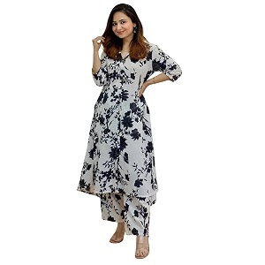 Leriya Fashion Womens Cotton Printed A-Line Kurti