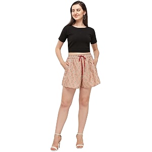 leriya fashion women39s slub rayon linen regular hosiery cotton comfortable shorts for sports yoga daily use gym night wear casual wear for women amp girls x-large pink