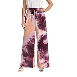 Leriya Fashion Womens Mid Rise Tie-Dye Loose
