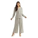 Leriya Fashion Women Co Ord Set Lycra Cotton Floral Stylish | Festive Co Ord Set | Travel | Full Sleeve Women Co-ord set