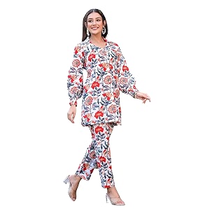Leriya Fashion Women Rayon Floral Stylish Co-Ord
