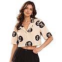 Leriya Fashion Women Short Sleeve Crop Shirt