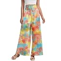 Leriya Fashion Womens Mid Rise Tie-Dye Loose