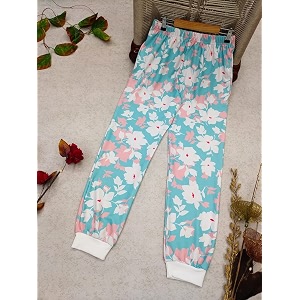 Leriya Fashion Womens Wide Leg Pants Flowers