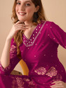 Lerkiza Women Floral Print Embroidered Straight Kurta