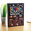 LEROKAS A4 Rainbow Art Scratch Paper Book Sheets with Stylus / 10 Pages/Multicolor (Pack of 5), acrylic