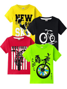 LEROO Boys Printed Pure Cotton Regular T