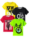 LEROO Boys Printed Pure Cotton Regular T