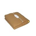 Premium Polar Electric Bed Warmer - Electric Under Blanket - Single Bed Size (30x60) inch with 3 Heat Settings &amp; Dual Safety Feature with Over Heat Protection-Color Multi (Beige)