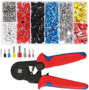 lesige crimping tool kit with 1200pcs wire and ferrules  crimper plier wire crimping tool kit manual crimper