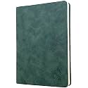LeStallion Nice Dark Green Notebook - 120GSM A5 Fountain Pen Green Journal - 210 Numbered Pages, Table Contents | Soft Cover Faux Leather Journal | High End Luxury Notebook For Writing