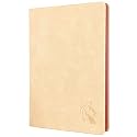 LeStallion Nice White Journal Lined - Luxury Soft Cover White Notebook, Diary - 120 GSM Premium Writing Paper - 200 Numbered Pages - A5 High End Ruled Journal - Lined Leather Journal For Women &amp; Men