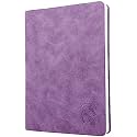 LeStallion Purple Journal To Write In For Women/Men - A5 Purple Faux Leather Notebook - Numbered 120gsm Thick Paper Writing Journal - 200 Pages Wide Ruled Light Purple Soft Cover Note Book