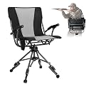 LET'S CAMP Folding Hunting Chair for Blinds 360 Degree Silent Swivel 330LBS