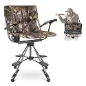 LET'S CAMP Folding Hunting Chair for Blinds 360 Degree Silent Swivel 330LBS