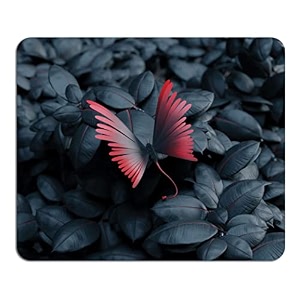 let39s freeze mouse pad computer mouse pad for laptop amp gaming 240x200x3mm pack of 1 red amp black butterfly