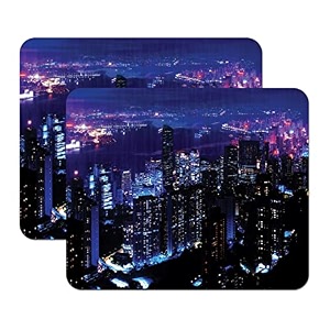 let39s freeze mouse pad computer mouse pad for laptop amp gaming 240x200x3mm pack of 2 night city