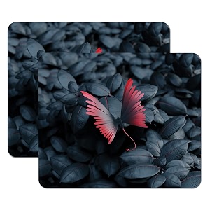 let39s freeze mouse pad computer mouse pad for laptop amp gaming 240x200x3mm pack of 2 red amp black butterfly