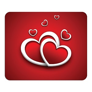 let39s freeze mouse pad computer mouse pad for laptop amp gaming 240x200x3mm pack of 1 red heart white stroke