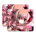 LET'S FREEZE Mouse Pad Computer Mouse Pad for Laptop & Gaming 240X200X3mm (Pack of 2, Pink Girl)