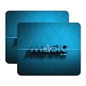 LET'S FREEZE Mouse Pad Computer Mouse Pad for Laptop & Gaming 240X200X3mm (Pack of 2, Music)