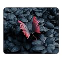 LET'S FREEZE Mouse Pad Computer Mouse Pad for Laptop &amp; Gaming 240X200X3mm (Pack of 1, Red &amp; Black Butterfly)