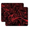 LET'S FREEZE Mouse Pad Computer Mouse Pad for Laptop &amp; Gaming 240X200X3mm (Pack of 2, Red &amp; Black Texture)