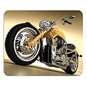 LET'S FREEZE Mouse Pad Computer Mouse Pad for Laptop &amp; Gaming 240X200X3mm (Pack of 1, Yellow Bike)