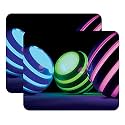 LET'S FREEZE Mouse Pad Computer Mouse Pad for Laptop &amp; Gaming 240X200X3mm (Pack of 2, 3D Glow Balls)