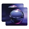 LET'S FREEZE Mouse Pad Computer Mouse Pad for Laptop & Gaming 240X200X3mm (Pack of 2, Glass Bubble)