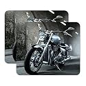 LET'S FREEZE Mouse Pad Computer Mouse Pad for Laptop &amp; Gaming 240X200X3mm (Pack of 2, Bike)
