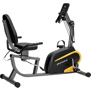 let39s play recumbent exercise bike for home workout  6kg flywheel 8-level magnetic resistance adjustable back support max 120kg user weight