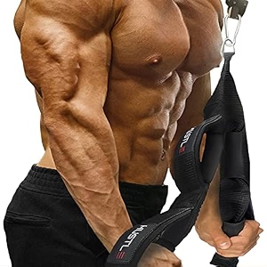 let39s play tricep rope cable attachment - perfect for home and gym use - multi workout equipment with 4 anti-slip handles - best rope grip for cable machine
