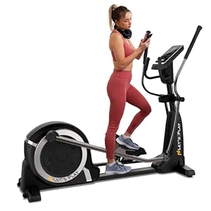 let39s play commercial elliptical cross trainer for home amp gym - full body cardio workout machine with 36kg flywheel 32 level magnetic resistance 180kg weight support