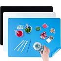 LET'S RESIN 3-in-1 Silicone Mat - 15.7" x 11.7" Nonstick &amp; Nonslip Craft Mat, Heat-Resistant for Resin, Paint, Clay