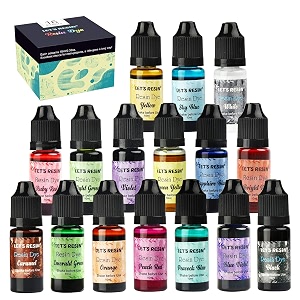 let39s resin epoxy pigment 16 colors epoxy resin dye liquid epoxy resin color pigment translucent resin colorant for epoxy resin coloring each bottles 035oz